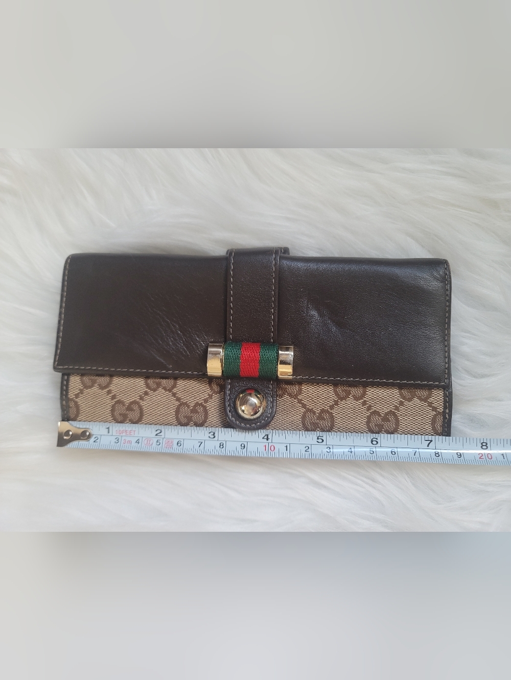 Gucci Long Wallet GG Canvas Leather Brown - Picture 11 of 13